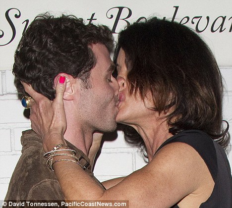 pda janice dickinson and porn star james deen kissed in front of chateau marmont hotel