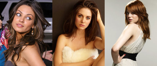 photo gallery face off alison brie emma stone or mila kunis