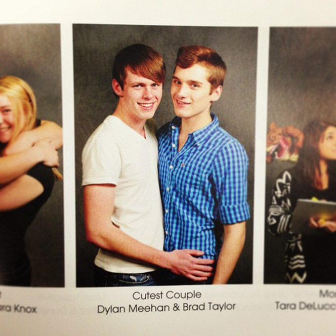 photo of gay teen couple voted cutest couple in high school goes