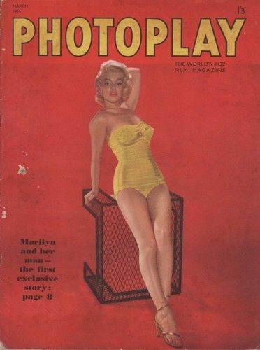 photoplay march magazine from united kingdom front cover photo of marilyn monroe nick de margoli