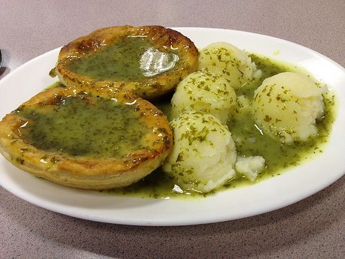 pie mash and liquor pies and food