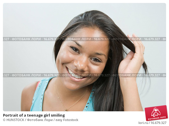 portrait of a teenage girl smiling preview