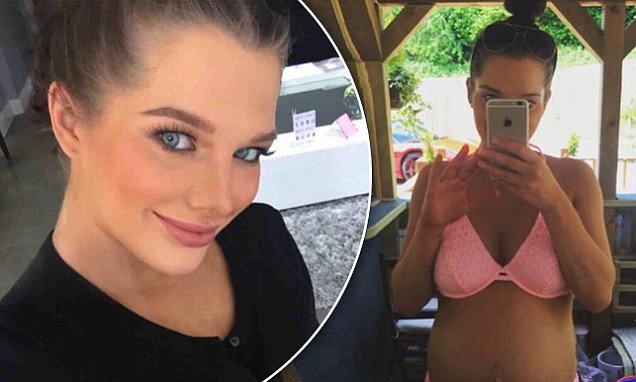 pregnant helen flanagan shows off her baby bump in a bikini selfie daily mail online