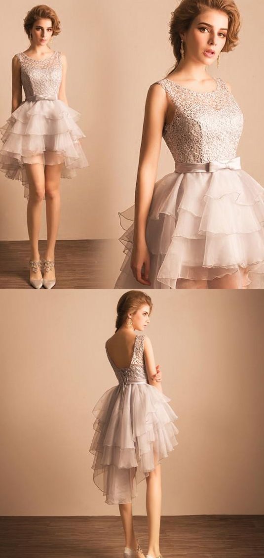 princess prom dresses silver prom dresses short prom dresses with bowknot sleeveless round