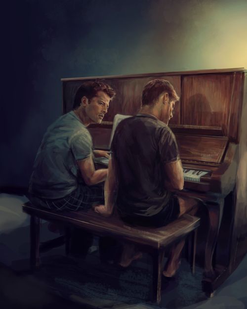 probably best cas and dean fan art i have seen im imagining them playing