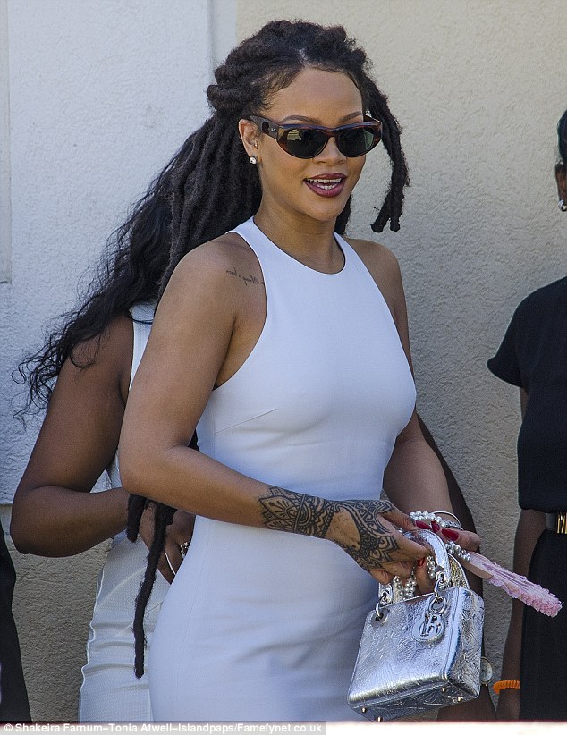 rihanna returned to her native hometown of barbados for the chri