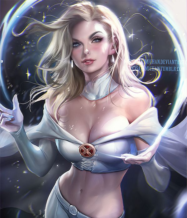 sakimichan emma frost love the design where she wears pants high