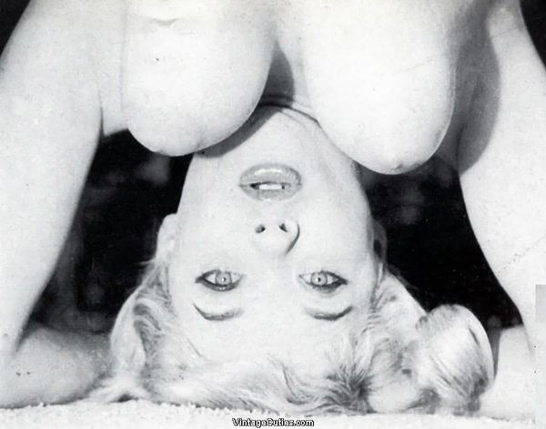 sassy candy barr with her saggy tits upside down