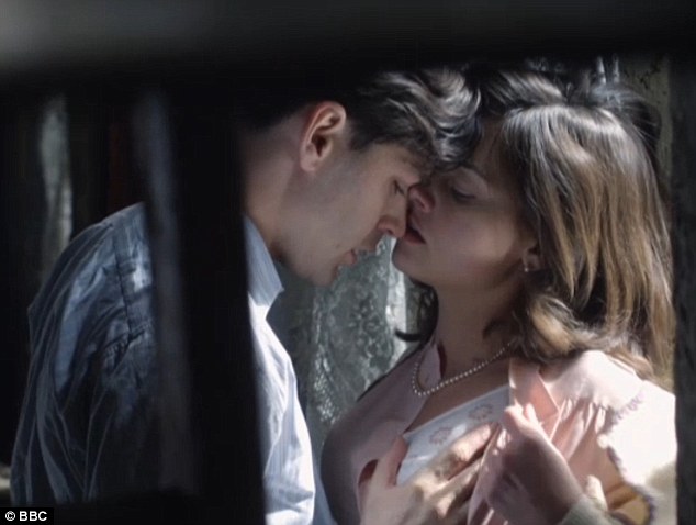 sexually charged jenna louise coleman in a seduction scene with matthew mcnulty in room