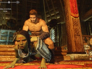 sexy skyrim orc amazon knows how to please a man