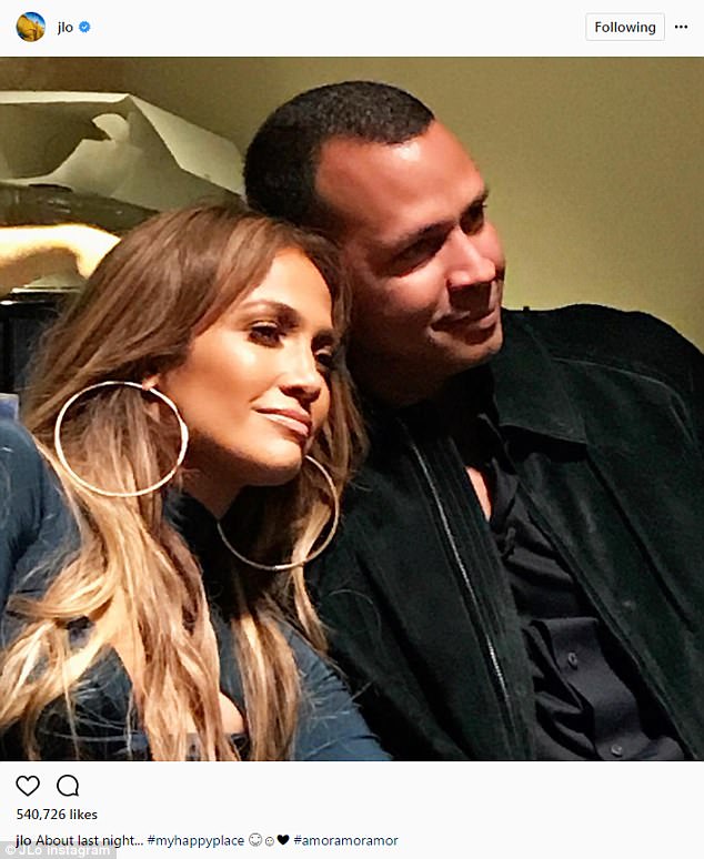 so in love jennifer lopez captioned this thursday images with alex rodriguez happy
