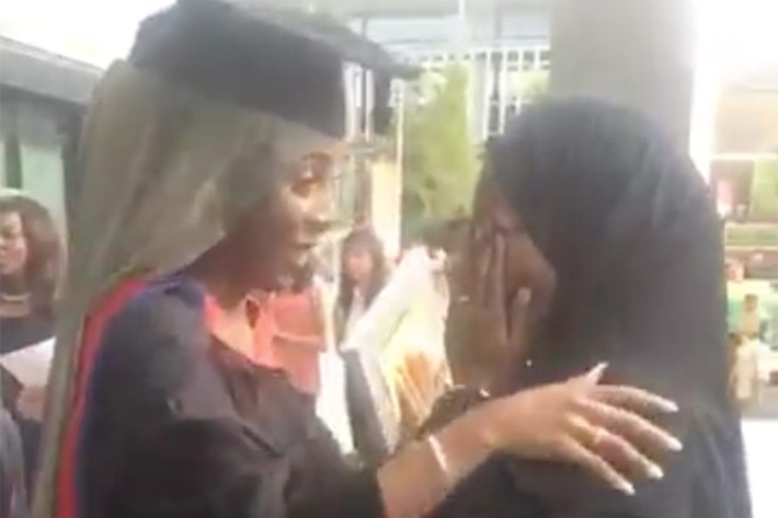 somali mom who fled civil war cries at daughters graduation
