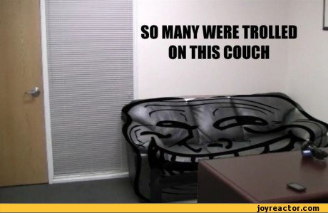 somany were trolled on this couch trollface funny pictures