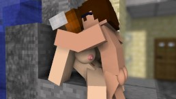 steve fills sexy minecraft girl up with hot cum in this minecraft 1