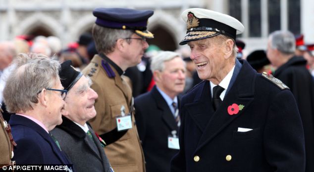 still lively prince philip entertains war veterans during the field of remembrance visit