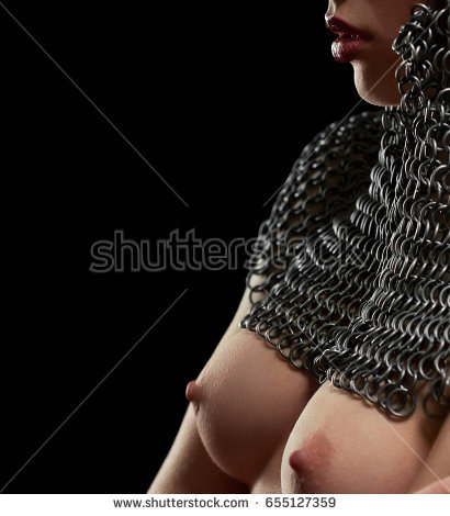 stock photo cropped studio close up of female breasts young woman posing naked copyspace boobs nipples
