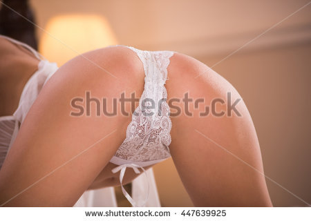 stock photo nice ass in white panties sexy woman in cotton underwear with perfect curves female ass