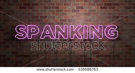 stock photo spanking fluorescent neon tube sign on brickwork front view rendered royalty free stock