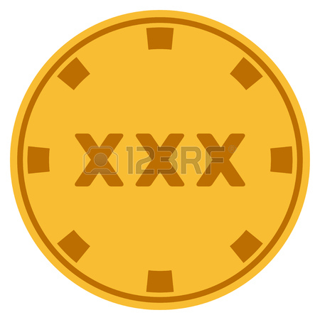 stock vector golden casino chip pictograph vector style is a gold yellow flat gambling token symbol