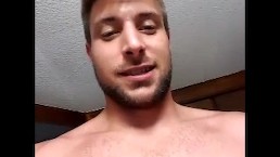 straight military stud with a big dick jerks off