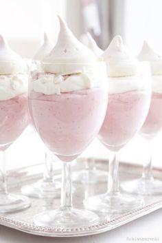 strawberry desserts mini desserts mousse dessert white cottage pretty in pink white favorite recipes shower ideas drinks
