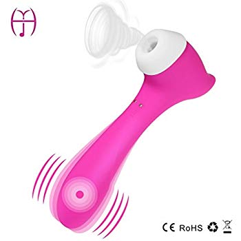sucker vibrator waterproof rechargeable spot nipple clitoris stimulator powerful vibrating modes sex toy pink