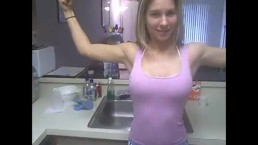 supersexy girl flexing her biceps