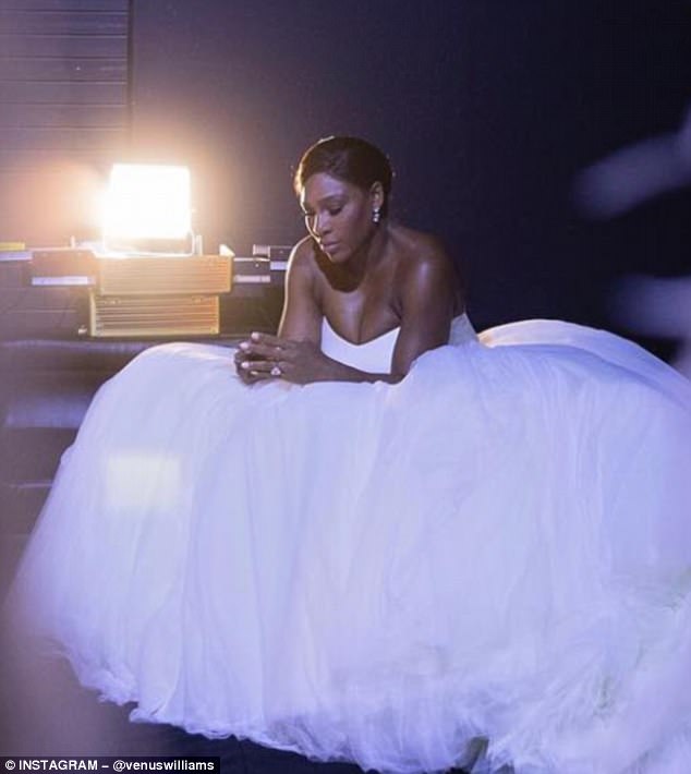 sweet in white serena looked sensational in this photo shared her sister venus