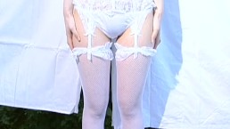 sweet japanese nurse in panties and stockings