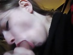 teen sucks cock and gets cum in mouth and swallows amateur blowjob teen