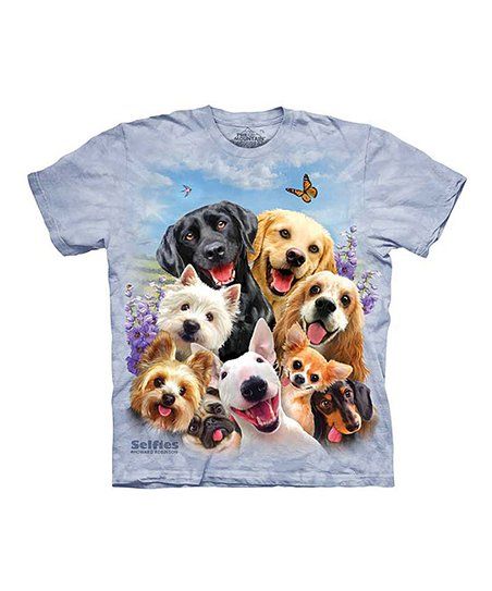 the mountain blue dog selfie sublimated tee kids zulily