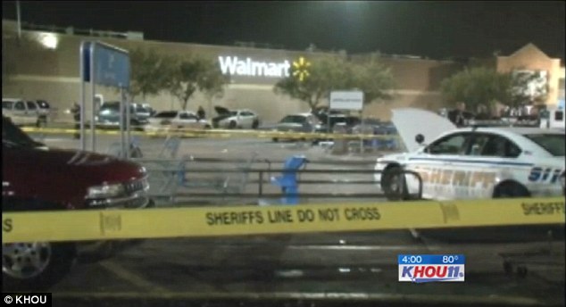 the walmart store at block of the north freeway in houston where the alleged robbery