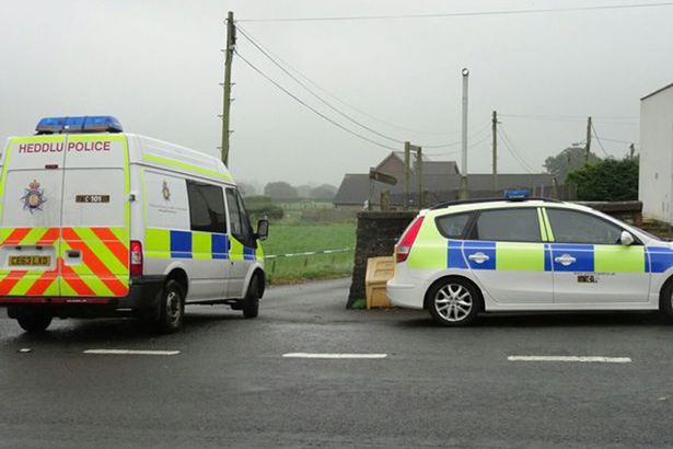 there was a large police presence at a property on the outskirts of cardiff today