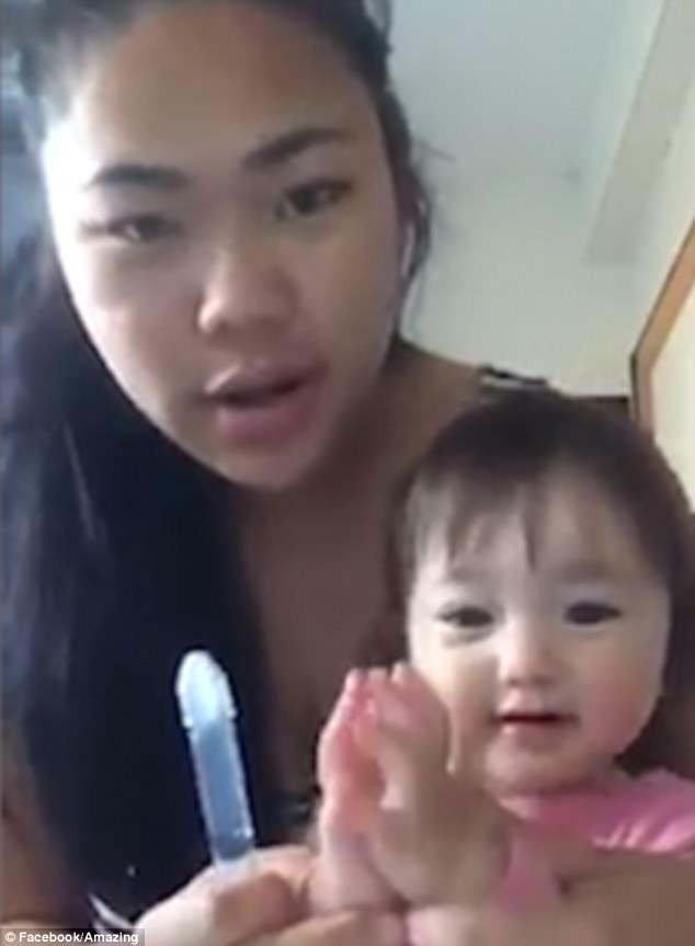 this young mother filmed the moment she blasts bogeys out of her daughters nose using