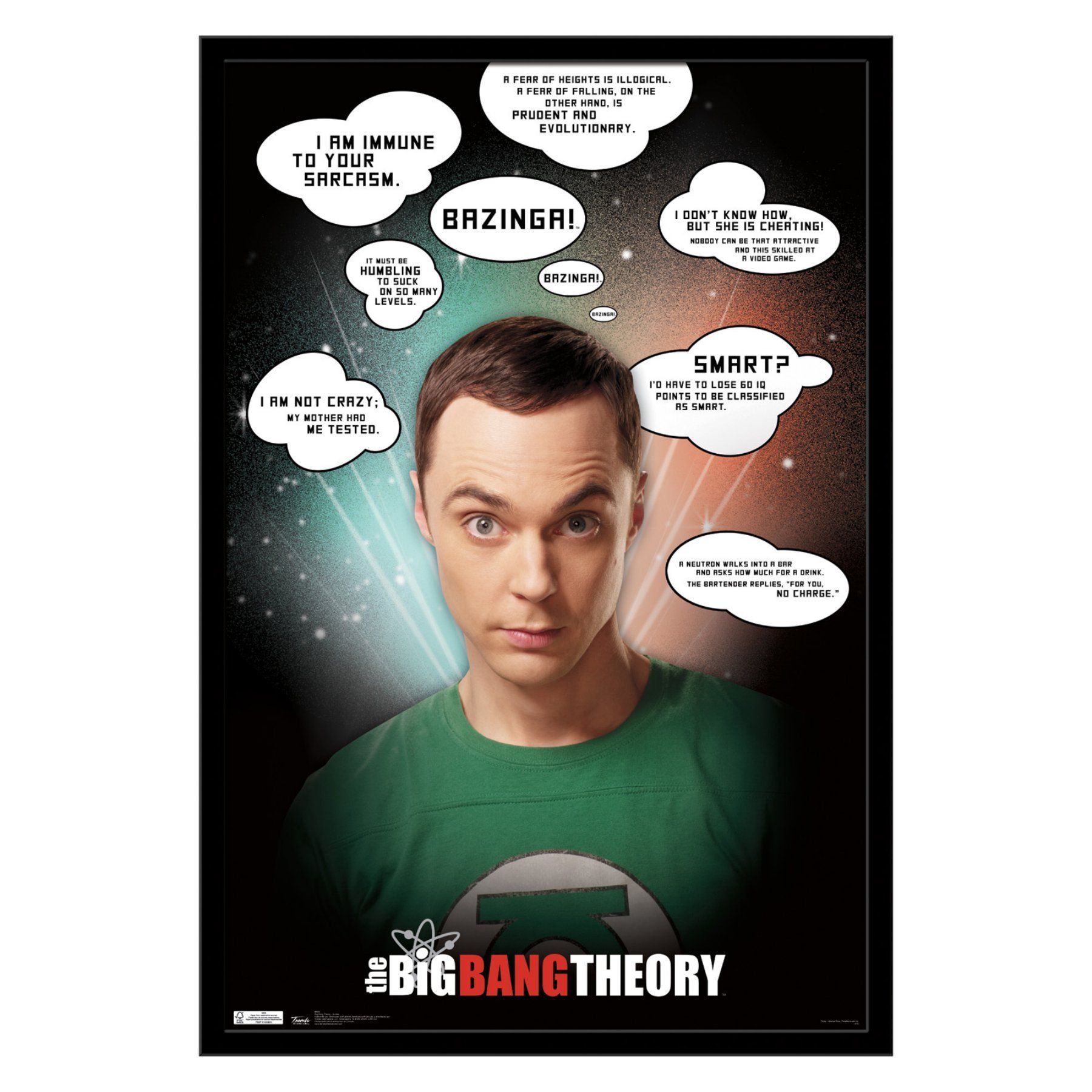 trends international the big bang theory quotes wall poster