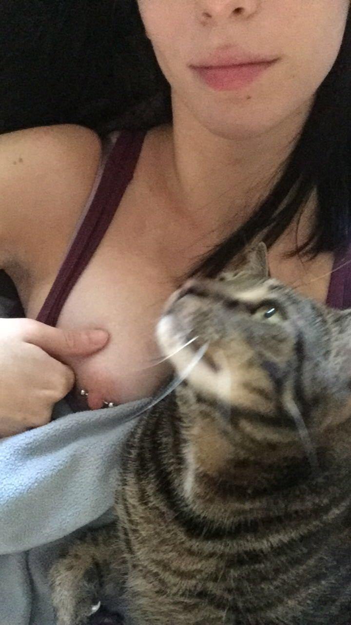 tried to send a sexy snap but the cat insisted on being in the picture made me think