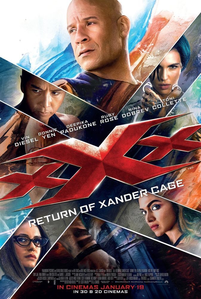 triple movie poster return of xander cage movie films and tvs 3