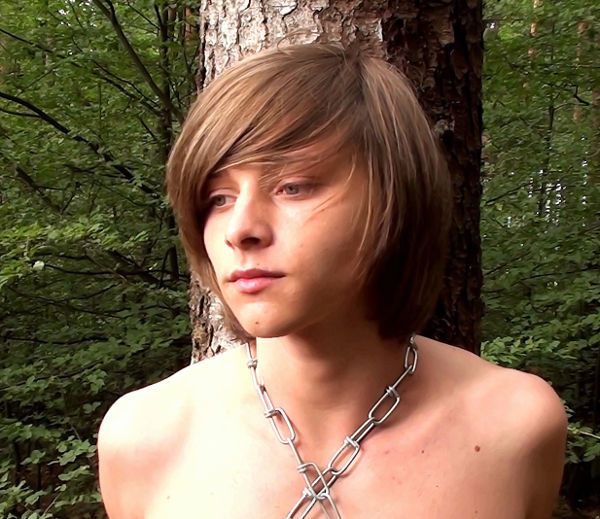 twink guy being bondaged in the forrest gay guys in bondage
