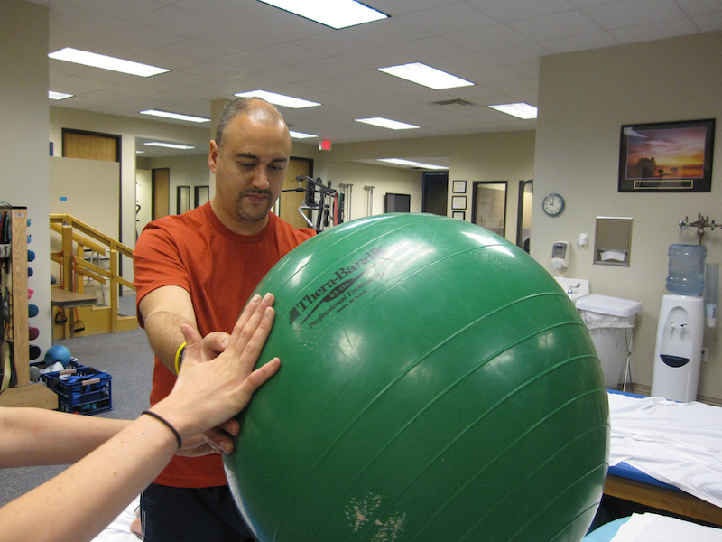 upper limb strengthening with physioball source flickr copyright roger mommaerts url