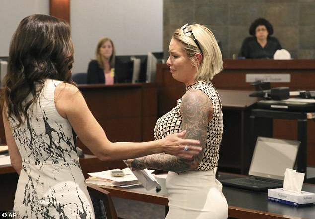 war machines victim christy mack above on monday after giving her victim impact statement