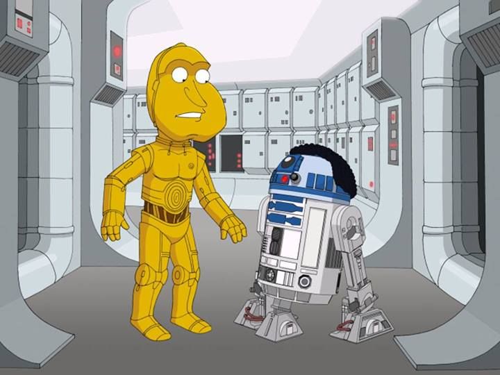 we look back at how shows paid their own tributes to jedis droids and a galaxy far away