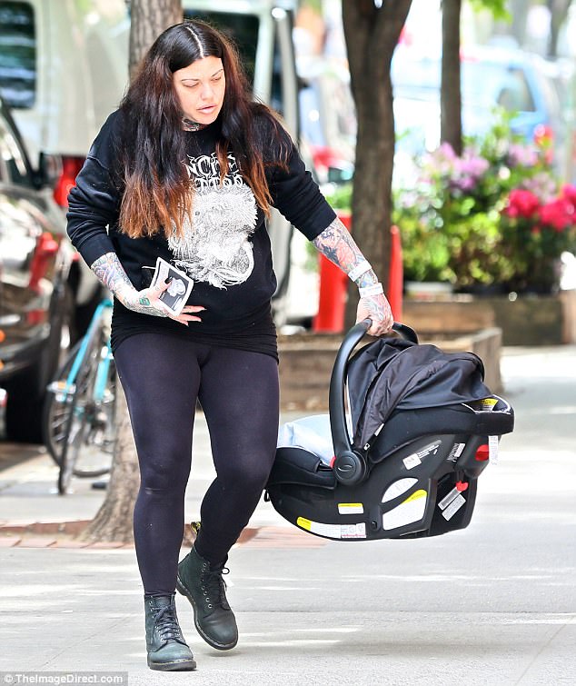 welcome home mia tyler was already out and about with new son axton on friday