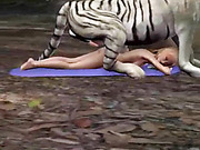 wild tiger fucking a helpless teenage girl at the zoo only real 2
