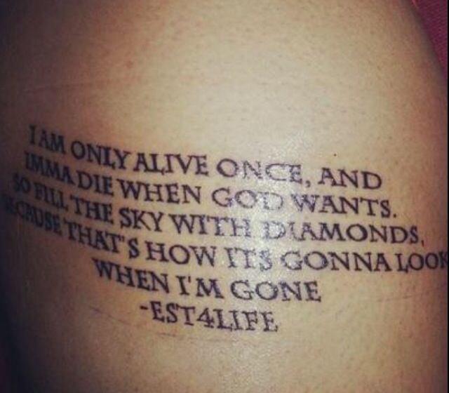 wouldnt mind getting this for a tattoo i love this quote and mgk
