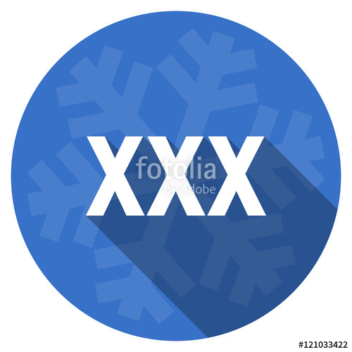 xxx blue flat design christmas winter web icon with snowflake