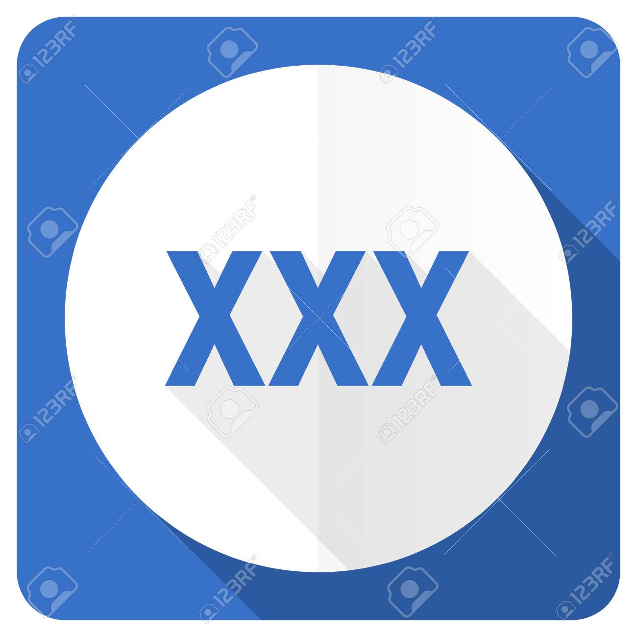 xxx blue flat icon porn sign stock photo picture and royalty free