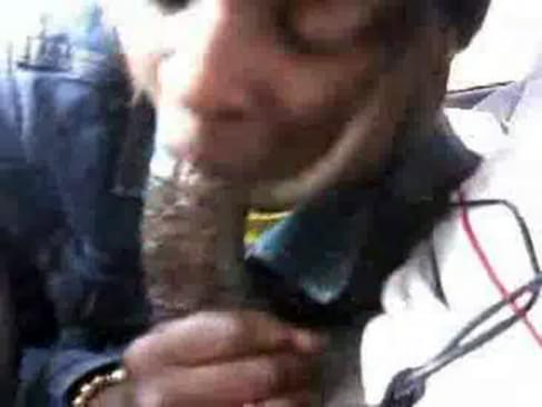 Crackhead Sucking Dick And Catching Nut