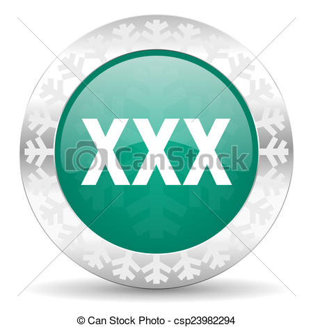 xxx green icon christmas button porn sign stock illustration