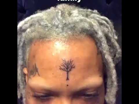 xxx tentacion shaves his eyebrows off and changes his hair colour