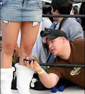 you never know where an upskirt photographer will strike motifake